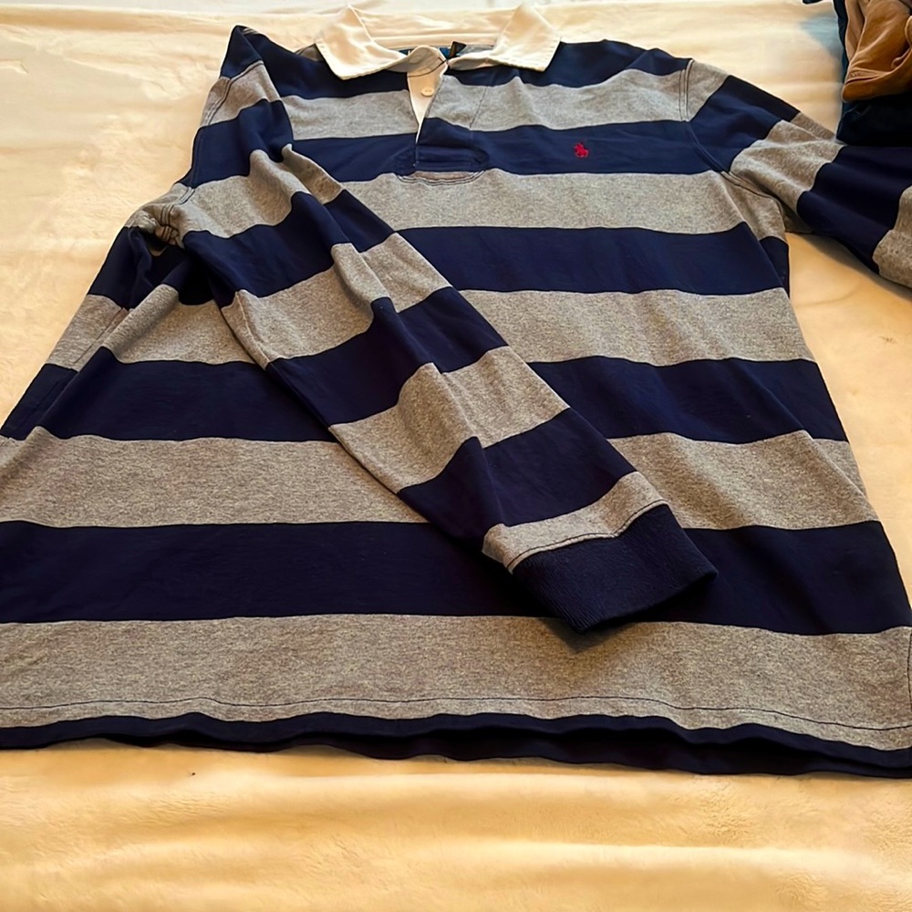 Light worn Ralph Lauren men’s long sleeve shirt
